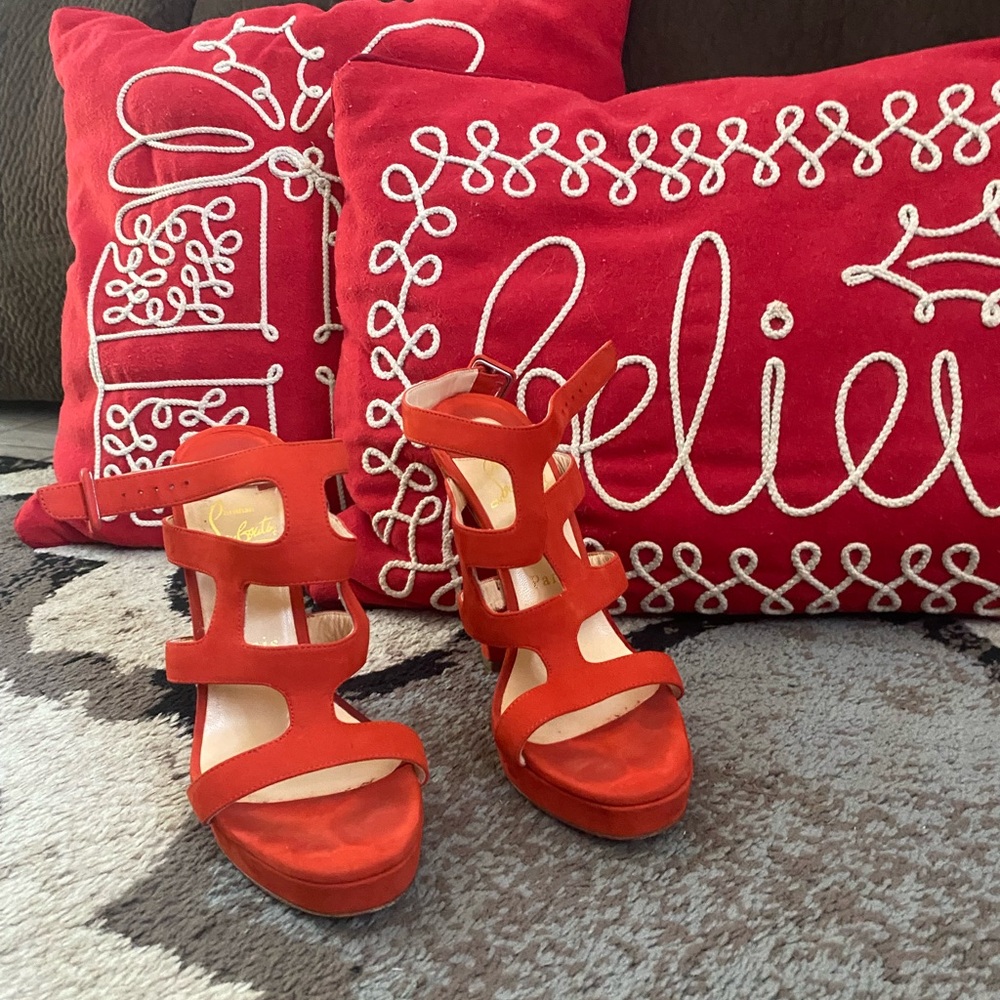 Stylish Red/Orange Christian Louboutin